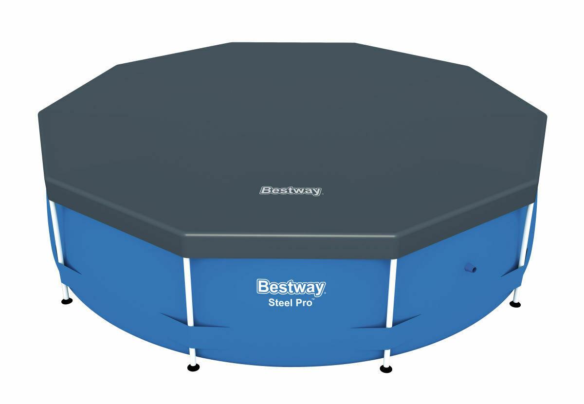 Bestway Swimming Pool Cover 10Ft Frame Steel Pro Power Steel 3.05M Tarpaulin