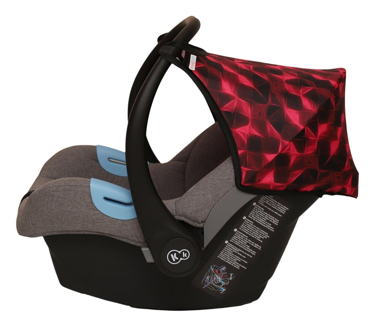 Car Seat Hood Replacement Universal Baby Cover Wind Sun Canopy Shade Waterproof - Neon Pink