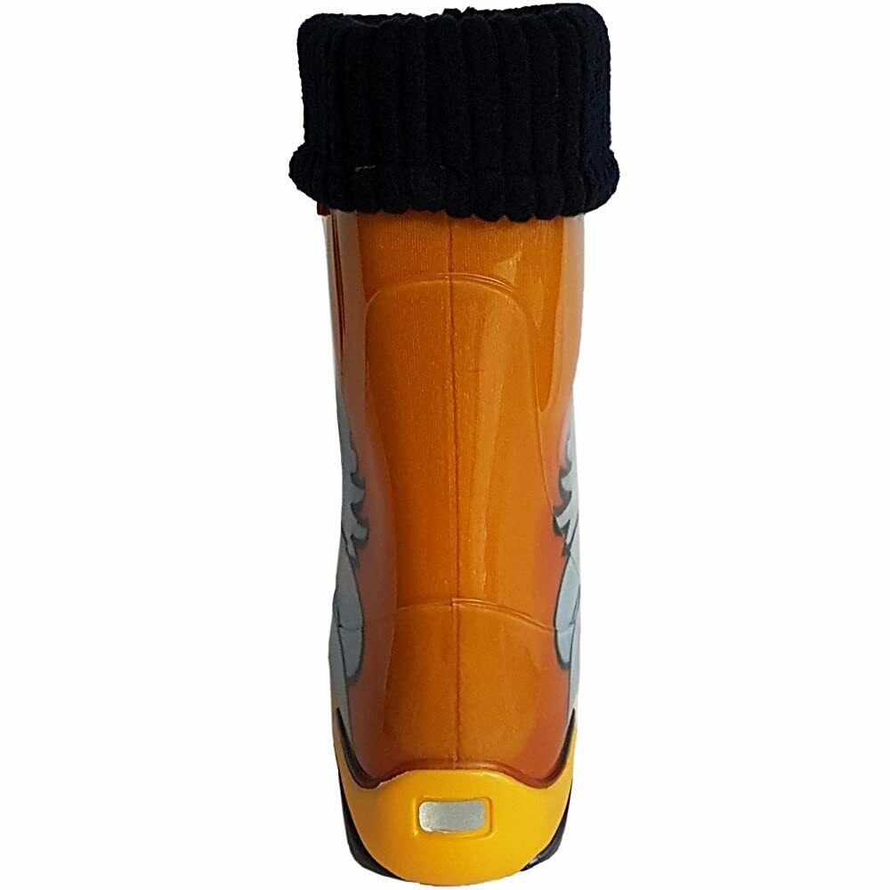 Wellies Kids Rain Snow Boots Removable Inner Lining Socks Wellington Tiger - MyHappy Baby
