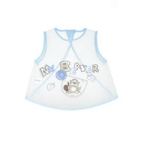 Baby Feeding Bib Waterproof Wipe Clean Akuku Blue