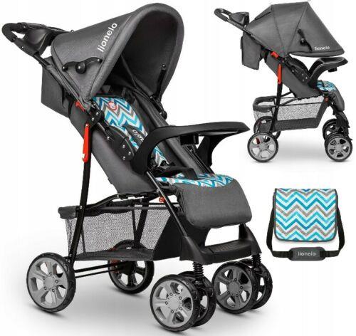 Baby Stroller Kids Buggy Pushchair With Bag Emma Plus Lionelo Blue Scandi