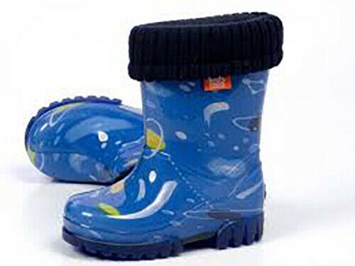 Wellies Kids Rain Snow Boots Removable Inner Lining Socks Wellington Space