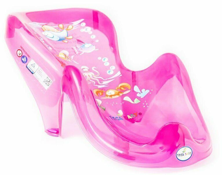Baby Bath Support Seat Toddler Kids Anatomic Bath Chair Safe Non-Slip Tega Baby Chair Aqua Pink - MyHappy Baby