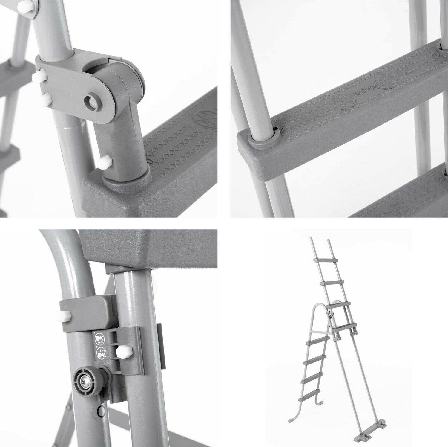 Ladder 1.22M Bestway Swimming Pool Safety Above Grand Garden Paddling 48 Inch