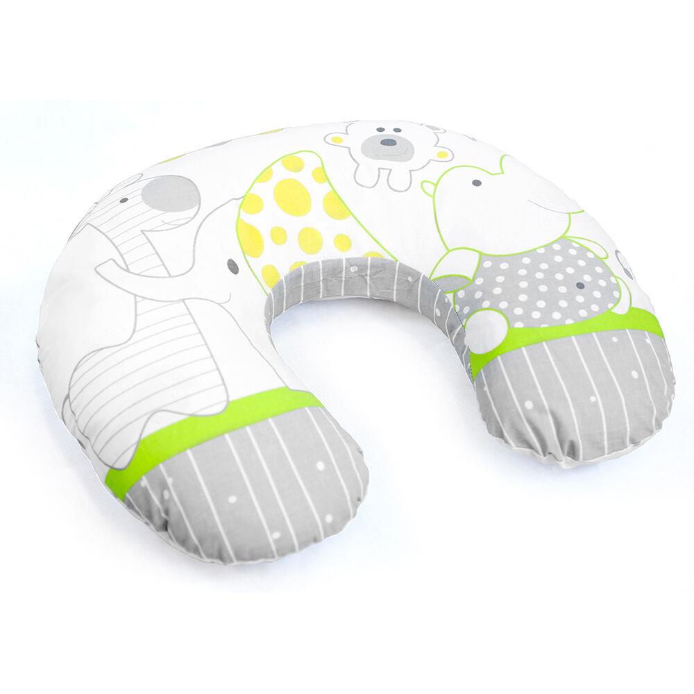 Baby Feeding Pillow + Removable Cover Cotton Newborn Maternity Zoo Green