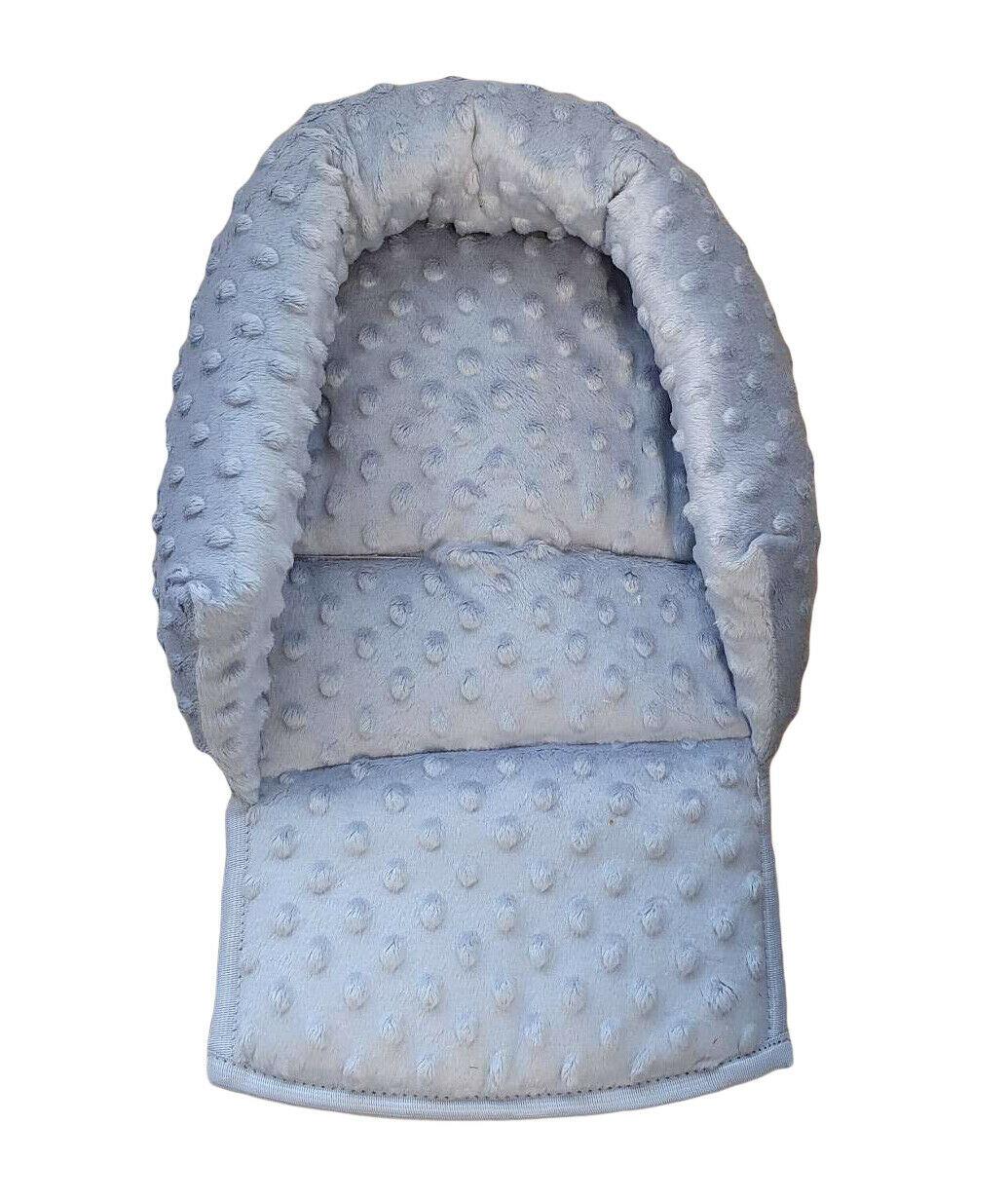 Baby Head Car Seat Rest Cushion Toddler Child Support Pillow Dimple Light Grey