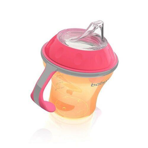 Non-Spill Cup 180Ml Baby Toddler With Soft Spout Natural Nursing Babyono Orange