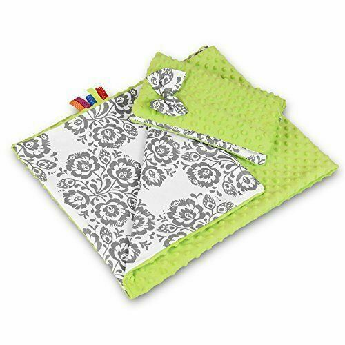 Cotton Warm Baby Blanket Dimple Quilt Pillow 100X75cm Green - Folklore