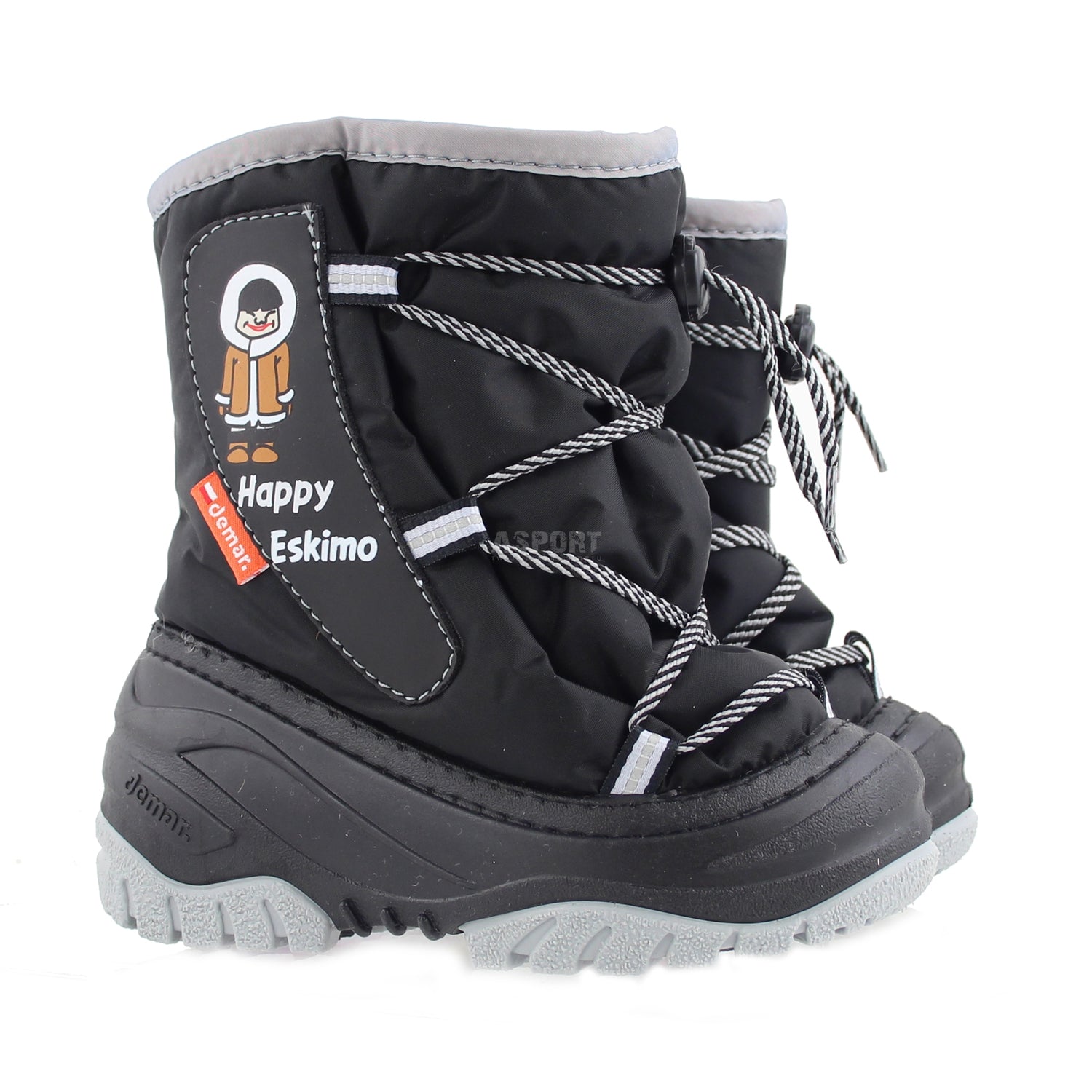 DEMAR Baby Kids Snow Winter Boots Woollen Fur - Happy Eskimo Grey