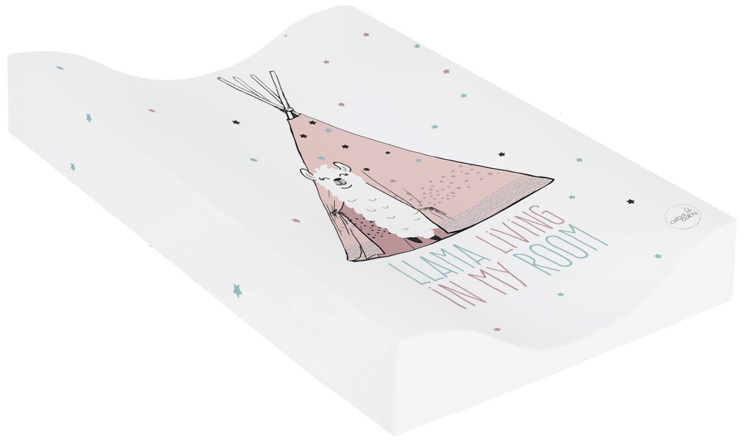 Baby Changing Mat Padded Soft Base 70x50cm Waterproof Raised Edges Lolly Polly Lama