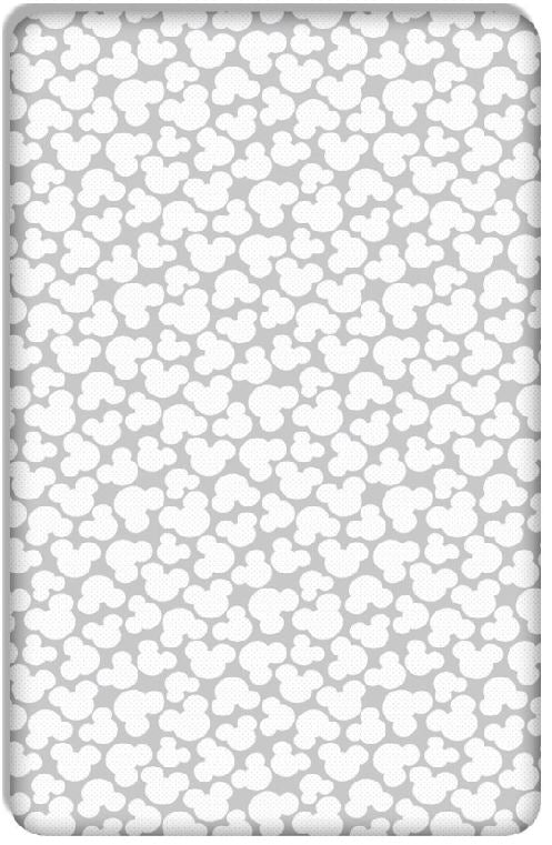 Baby Fitted Cot Sheet Printed Design 100% Cotton Mattress 120X60 cm Mouse Grey