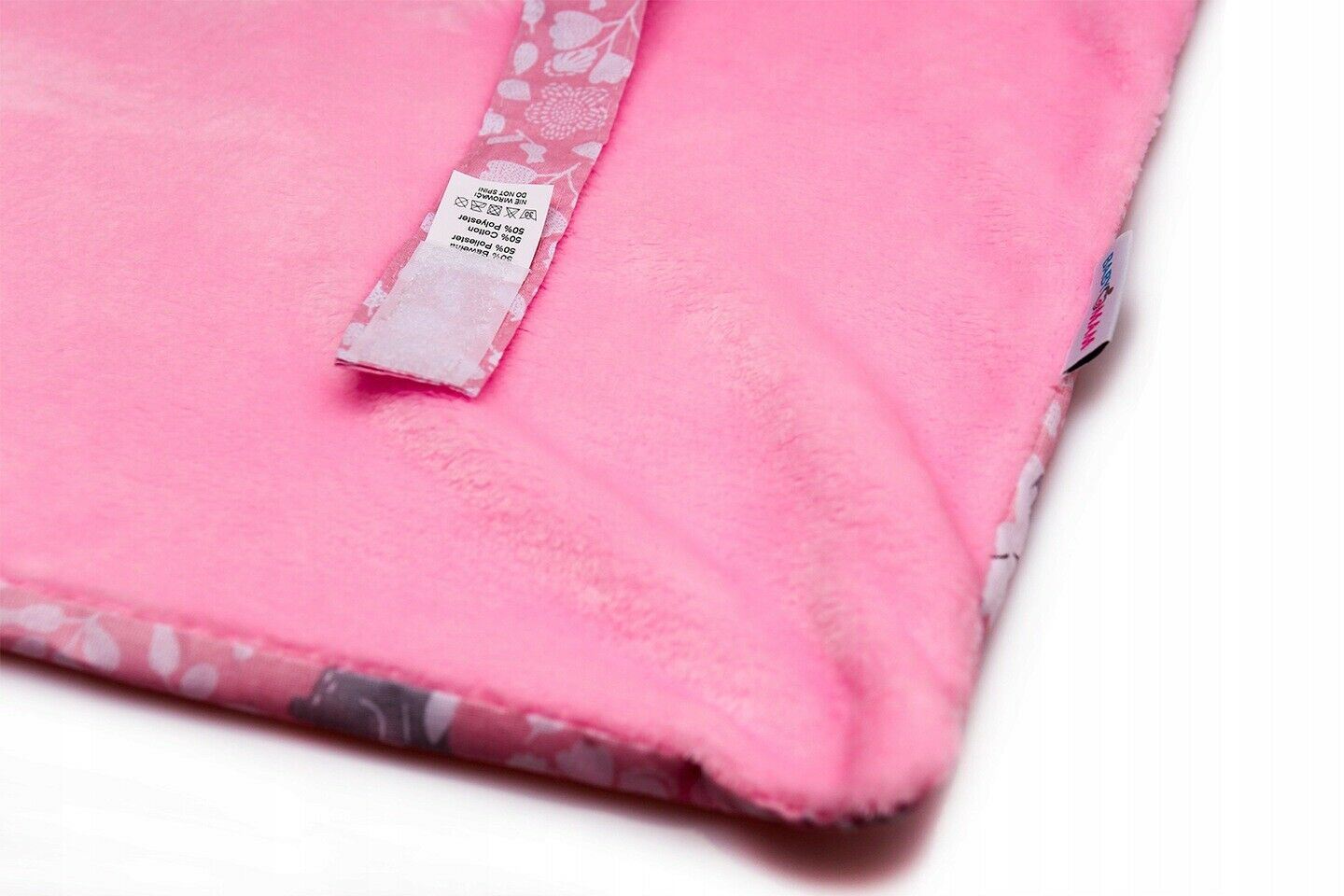 Car Seat Kids Baby Swaddle Travel Cotton Blanket 75X50cm Soft Wrap Double Sided Pink-Pink Bunnies