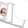 Baby 4Pc Bedding Set Pillow Duvet Quilt Fit Cotbed 140x70cm White