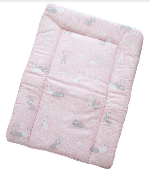 Baby 100% cotton changing mat child toddler Bunny Pink