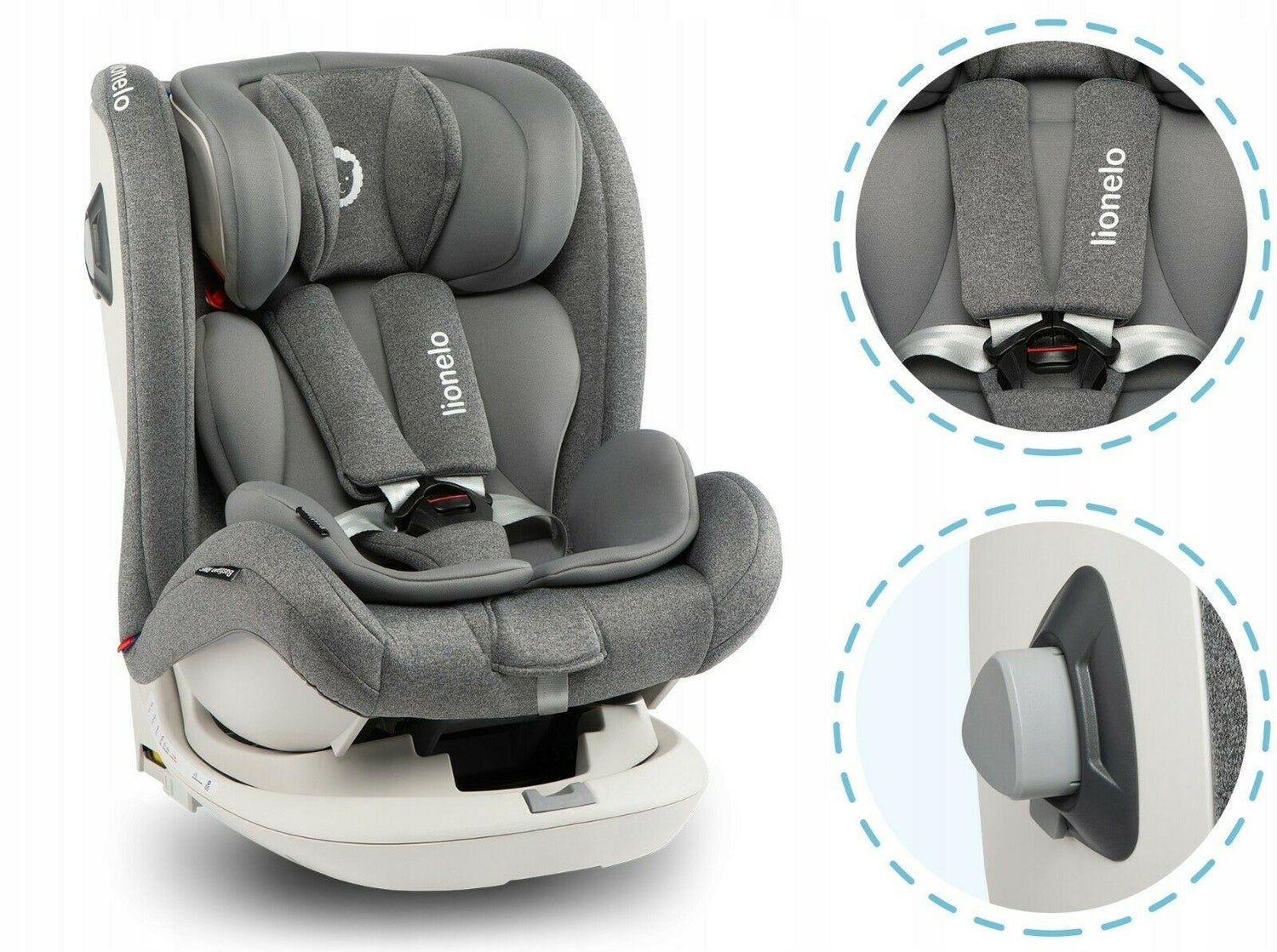 Baby Child Toddler Car Seat Lionelo Bastiaan Rwf Stone 0-36 Kg