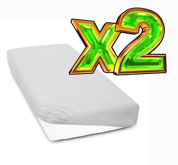 2-pack soft fitted sheet jersey stretchy cotton fit Cot bed 140/70cm Light grey - MyHappy Baby