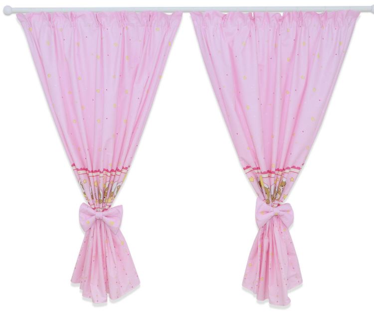 Nursery Curtains for Babies & Toddler's Bedroom Window pink