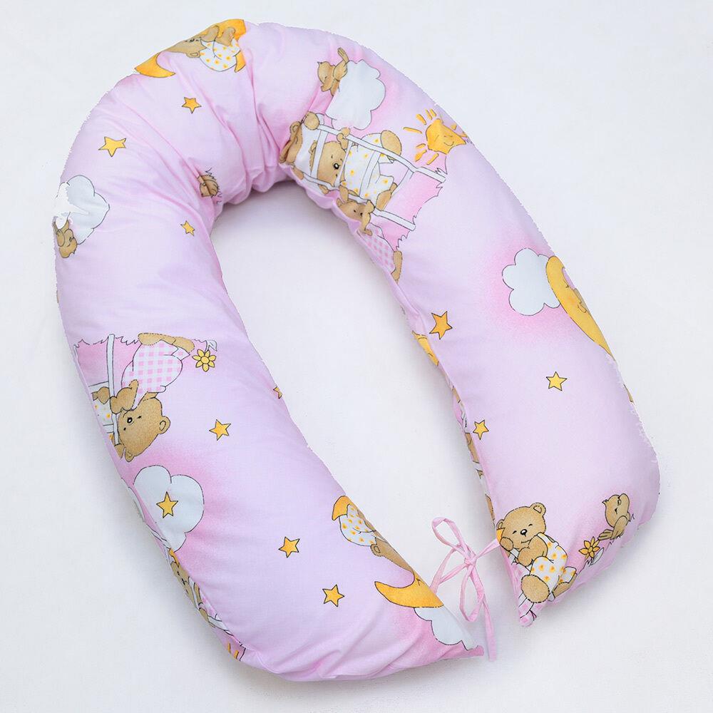 Large Brestfeeding Pillow Cover Baby Pregnancy 170cm Ladder Pink
