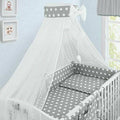 10pcs baby bedding set 100% cotton fit cot 120x60cm Dots grey