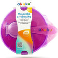 Baby Feeding bowl suction bowl with lid and spoon AKUKU Pink