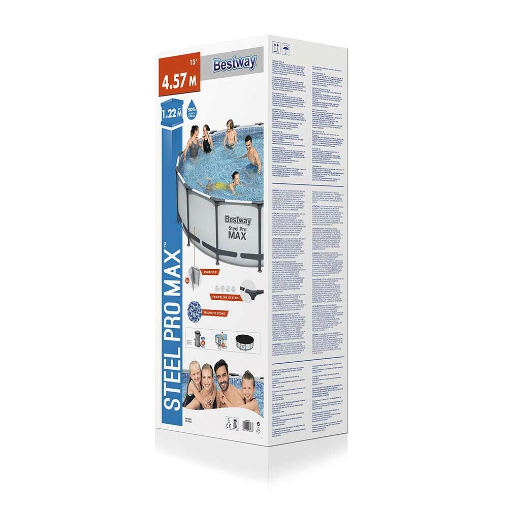 Swimming Pool Bestway 15Ft 48In Steel Pro Max Round Ground Garden 457X122cm