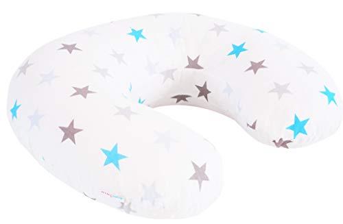 Cover For Feeding Pillow Baby Nursing Breastfeeding Grey Blue Stars
