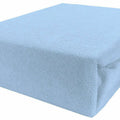 Terry Towelling Fitted Sheet 120x60 Nursery Baby Cot/ Cotbed/ Frotte Blue