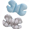 Butterfly Dimple Pillow Baby head and neck support Blue - Elephants