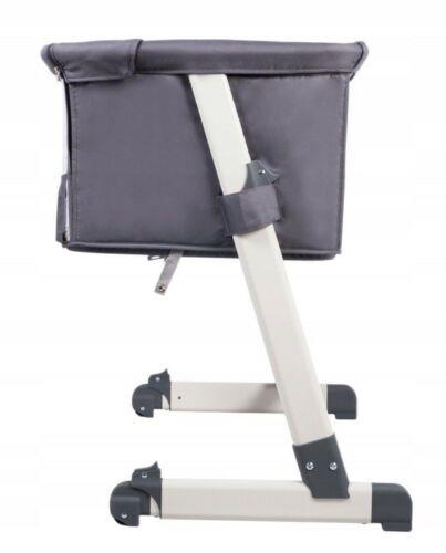 Baby Bedside Crib Portable Foldable Travel Cot Mattress Mosquito Net Theo Lionelo Grey