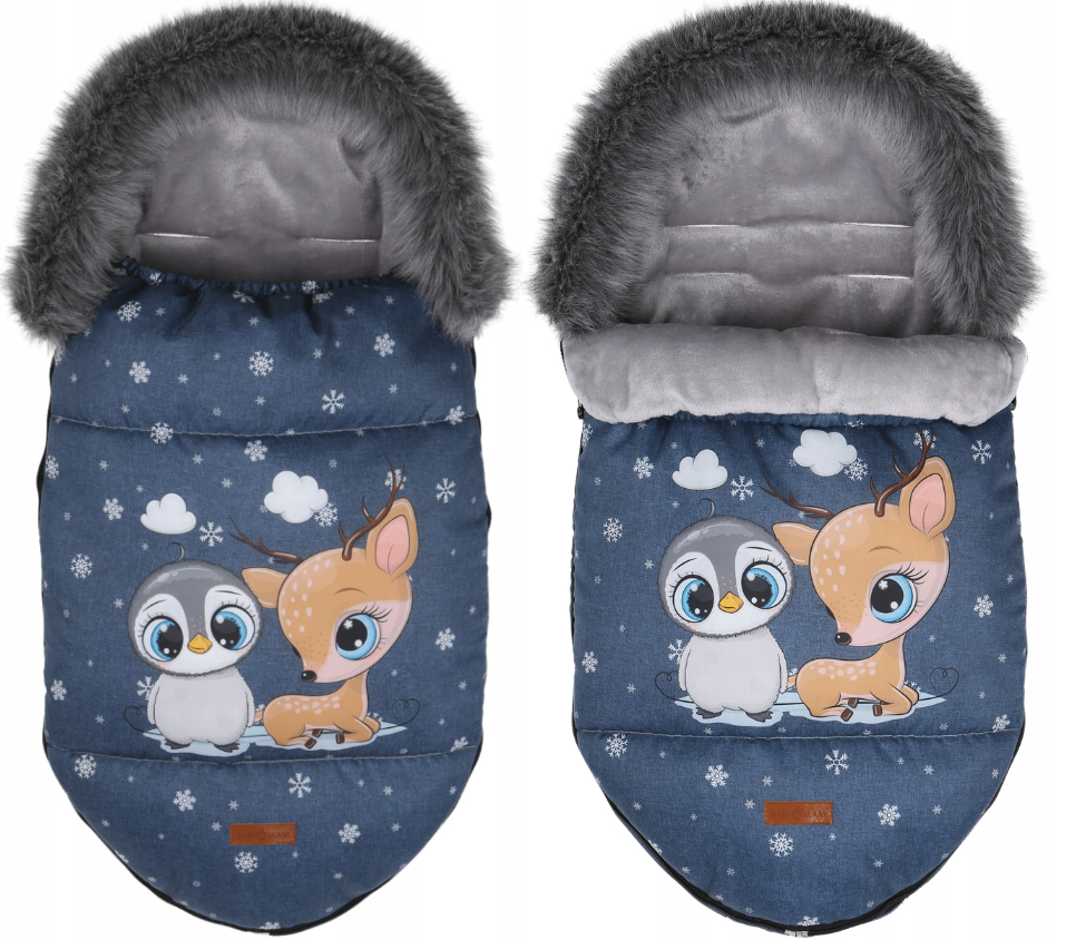 Baby Footmuff Collar Stroller Pushchair Sleeping Bag Husky Friends