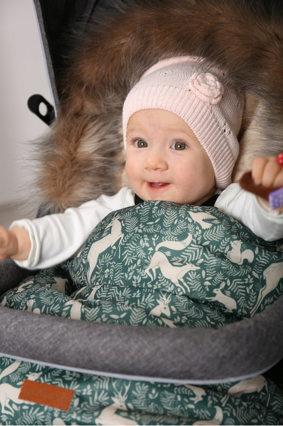 Baby Footmuff Collar Stroller Pushchair Sleeping Bag Husky Deer