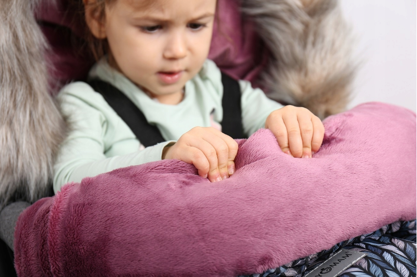 Large Baby Kid Footmuff Fluffy Collar Stroller Pushchair Sleeping Bag Husky Berries