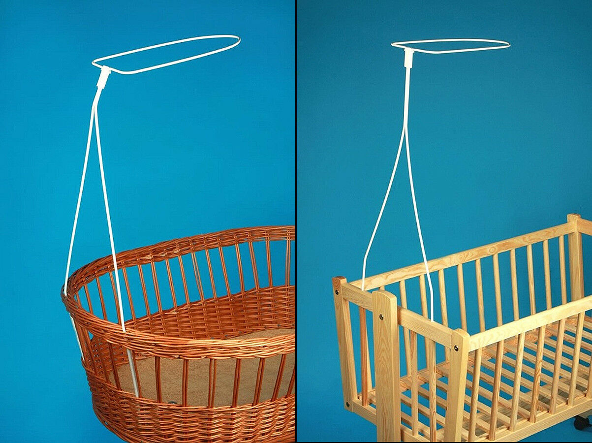 Holder for crib Moses basket drape canopy rod bar clamp pole