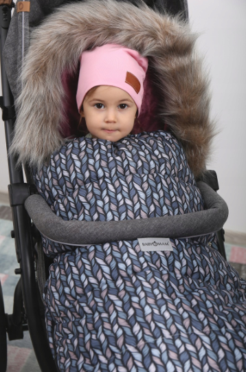 Large Baby Kid Footmuff Fluffy Collar Stroller Pushchair Sleeping Bag Husky Berries