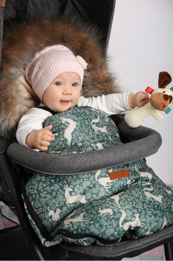 Baby Footmuff Collar Stroller Pushchair Sleeping Bag Husky Deer