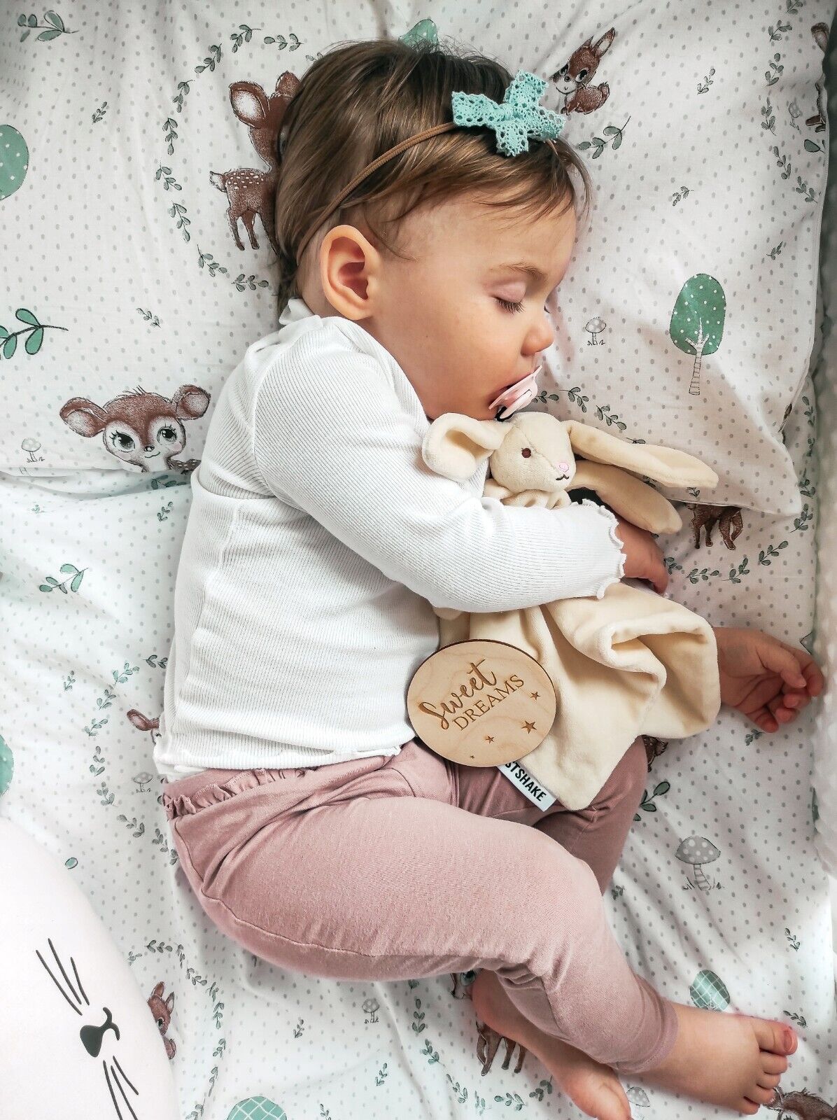 6Pc Baby Bedding Set Bumper Pillow Duvet Fit Cot 120x60cm Fairy-Tale Forest - MyHappy Baby