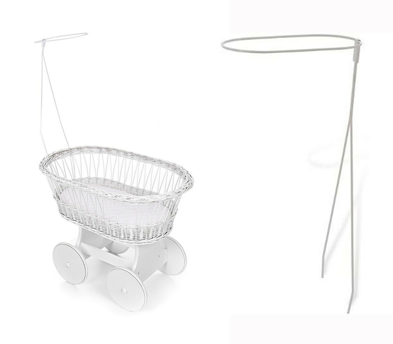 Holder for crib Moses basket drape canopy rod bar clamp pole