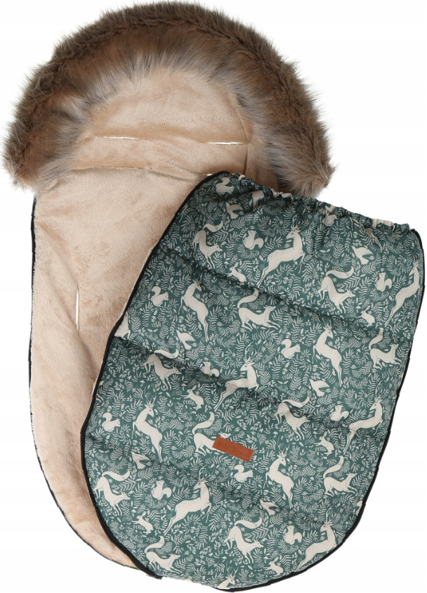 Baby Footmuff Collar Stroller Pushchair Sleeping Bag Husky Deer