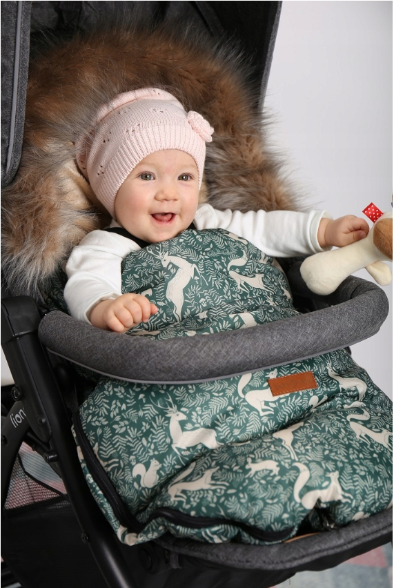 Baby Footmuff Collar Stroller Pushchair Sleeping Bag Husky Deer