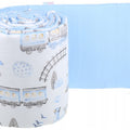 Cot Liner 180cm fit Cot 120x60cm 100% Cotton Baby Nursery Bedding Bed Locomotive/Blue