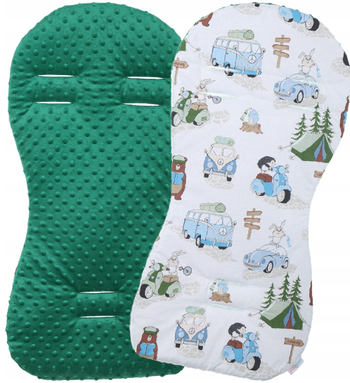 Universal Seat Liner Pushchair Double Sided Buggy Stroller 71x35cm Green/ Camping