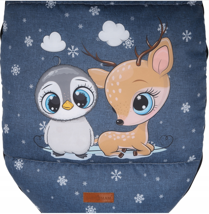 Baby Footmuff Collar Stroller Pushchair Sleeping Bag Husky Friends
