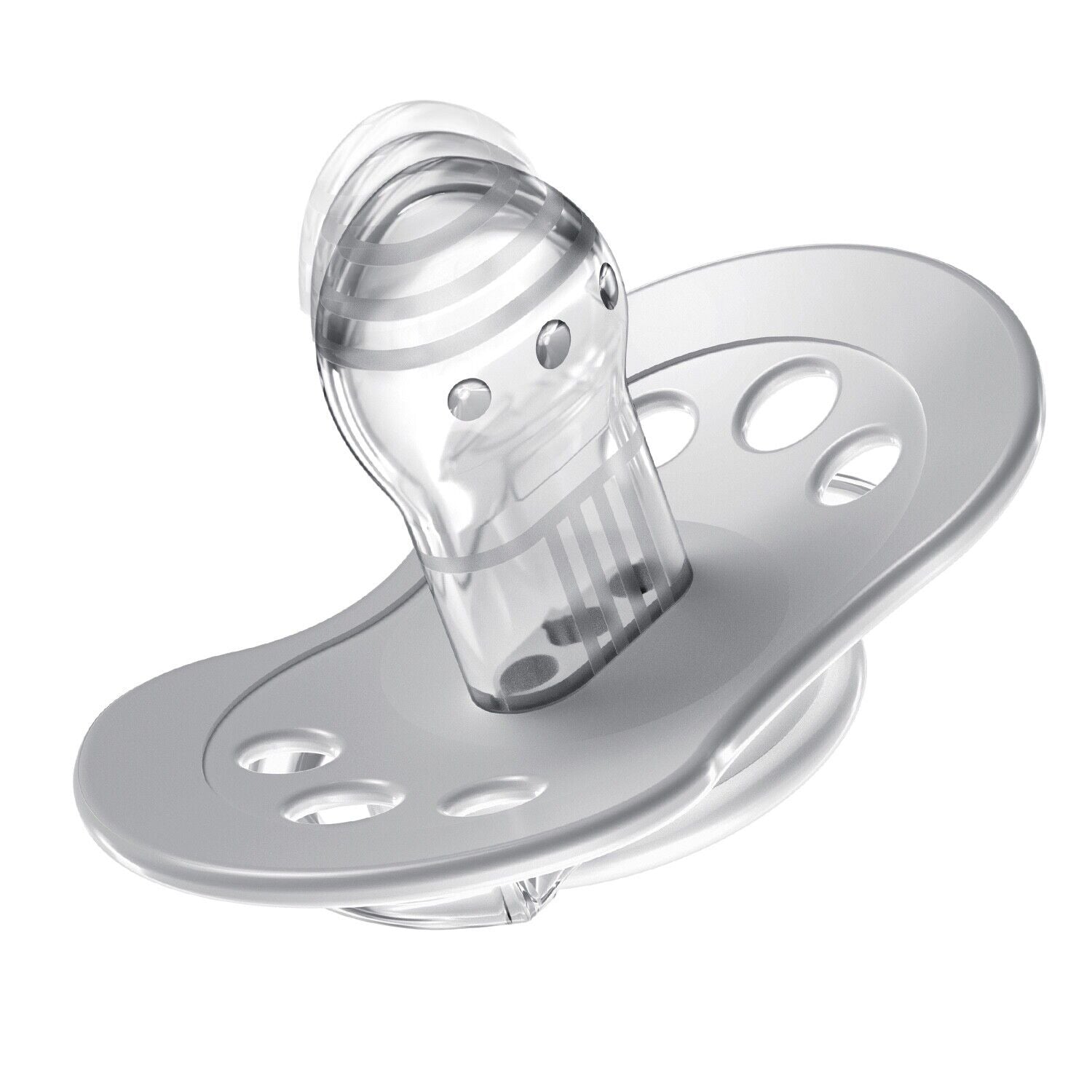 LOVI Dynamic Soother Glow in Dark Silicone 3-6m Dummy 2 pcs Salt & Pepper