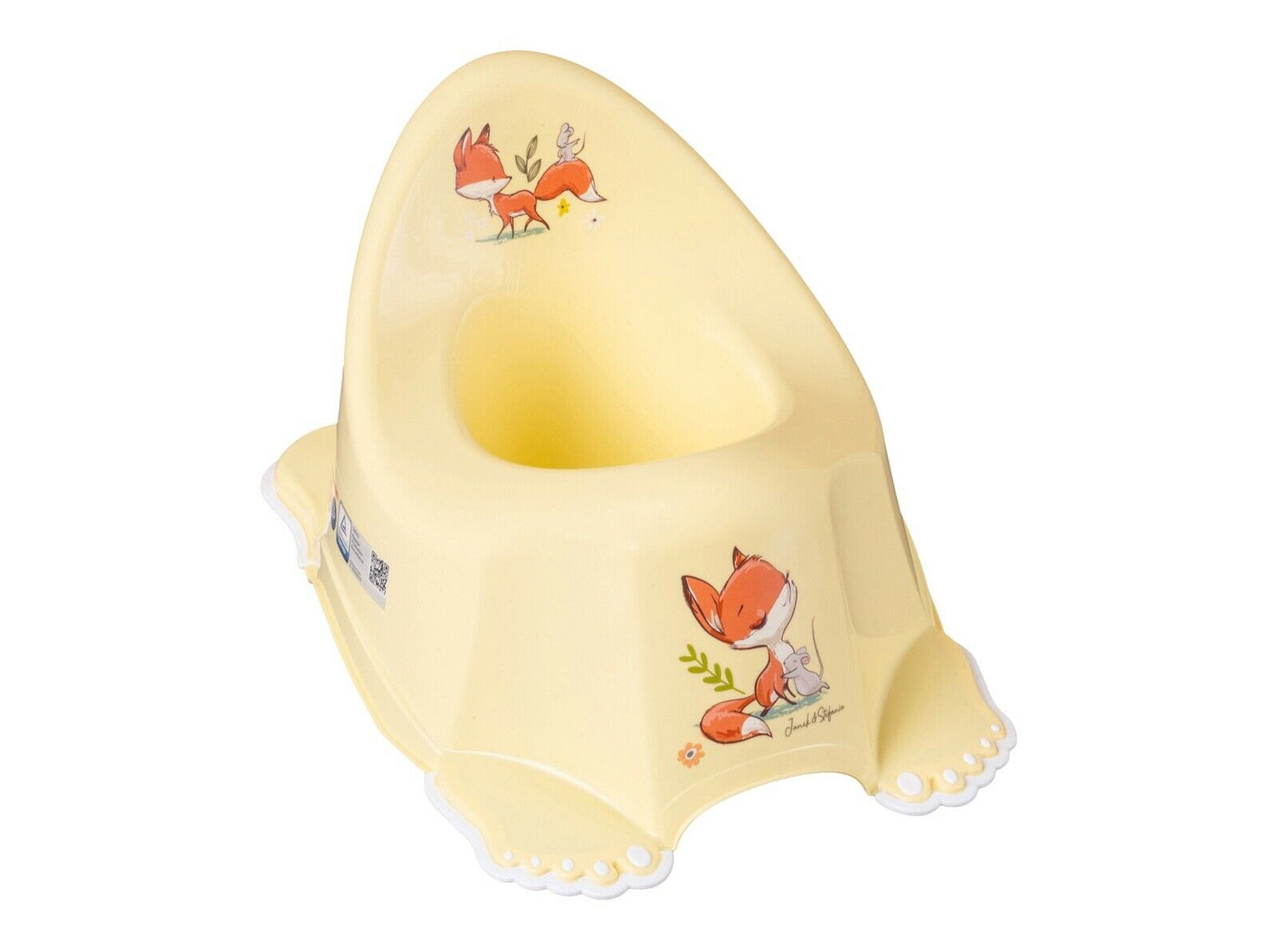 Potty Chair Training Seat Baby Toilet Non-Slip Forest Fox Yellow