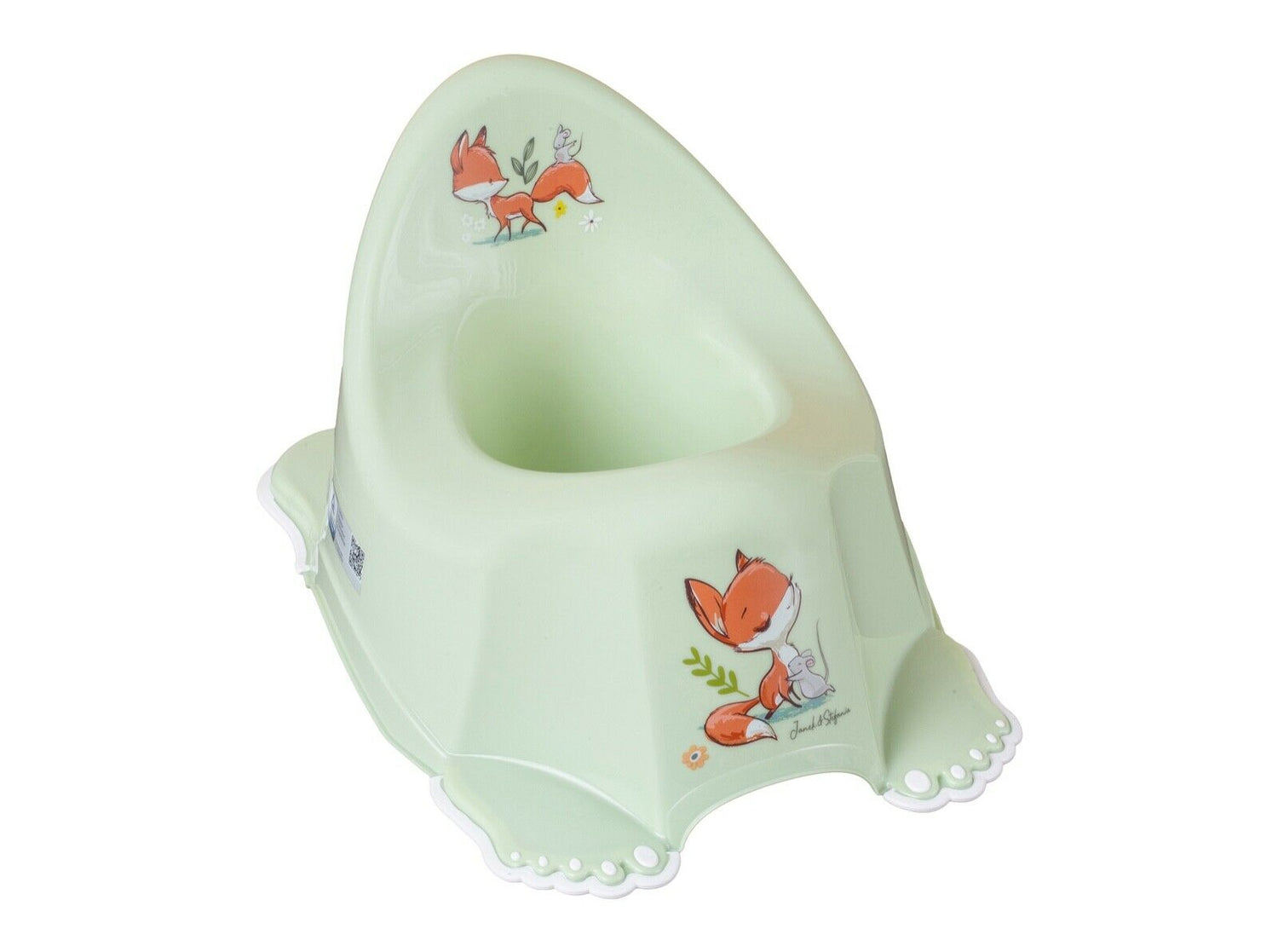 Potty Chair Training Seat Baby Toilet Non-Slip Forest Fox Green