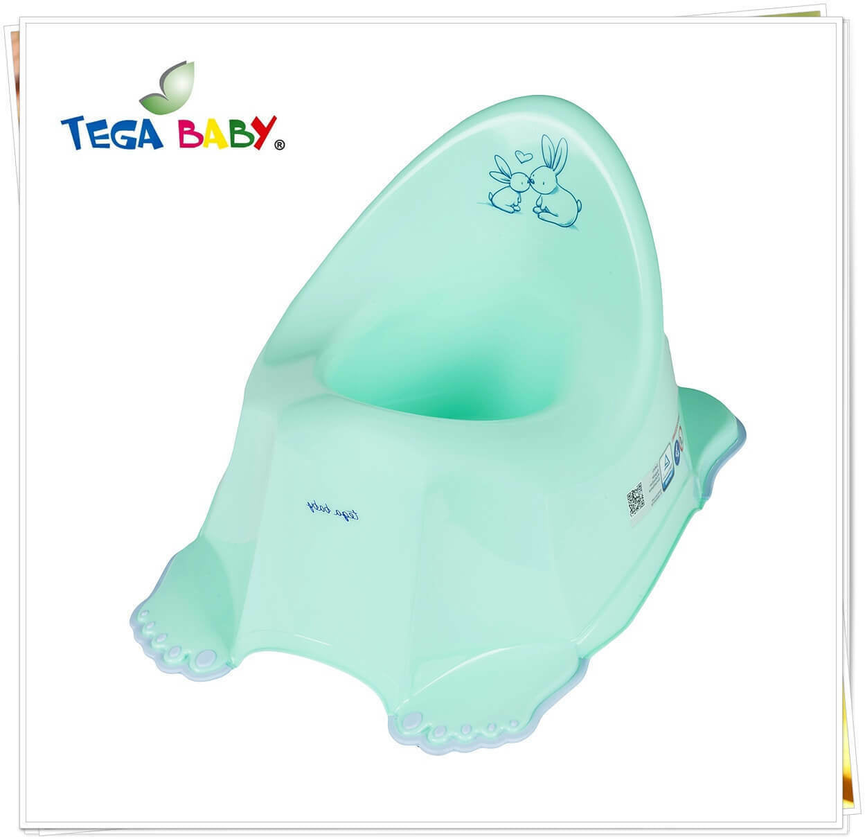 Potty Chair Training Seat Baby Toilet Non-Slip Bunny Green