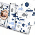 Baby Bedding 2pc 135x100cm Pillowcase Duvet Cover Retro Cars