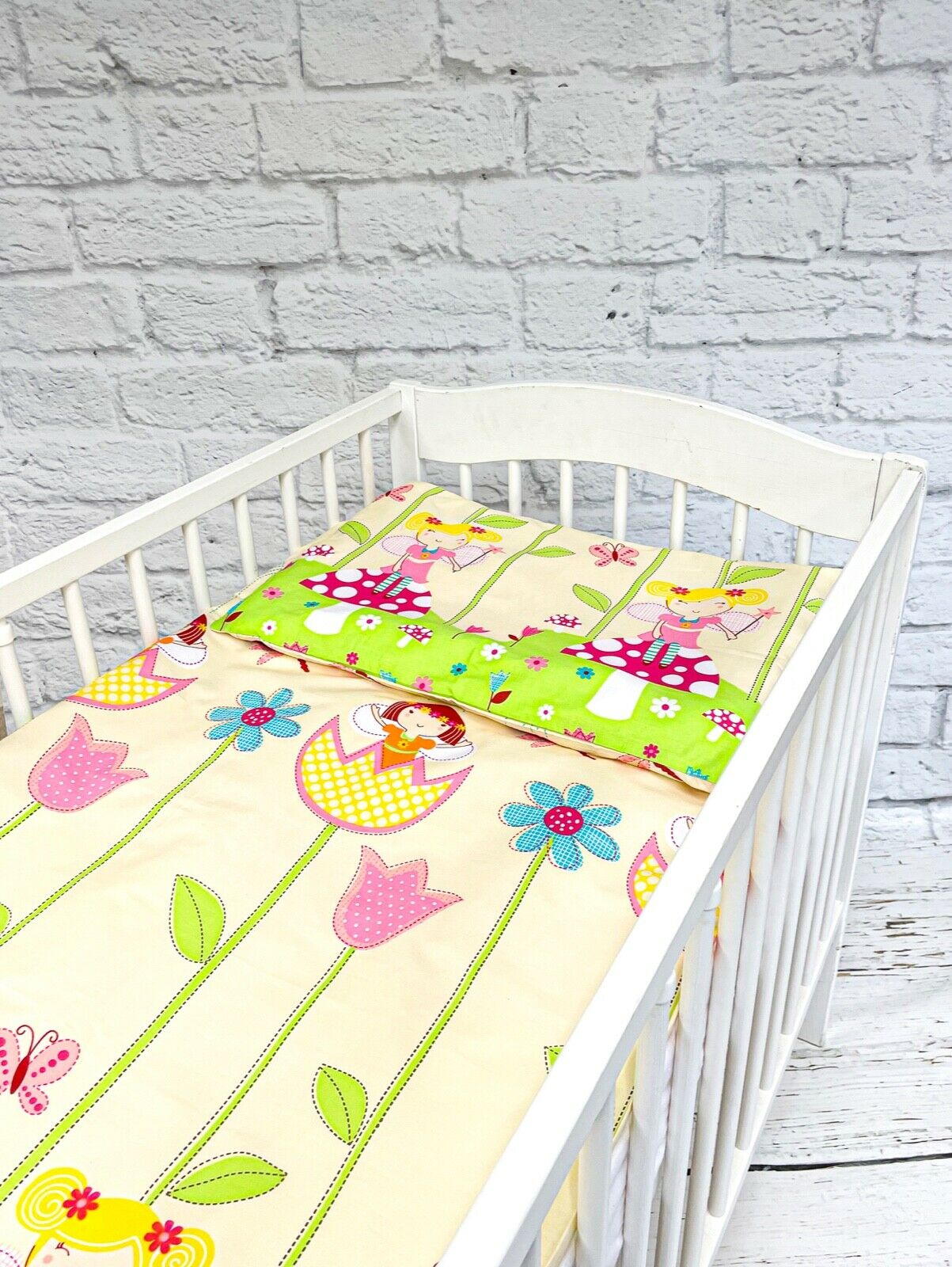 2pc Toddler Bedding Duvet Cover Set 100% Cotton 150x120cm Fairy