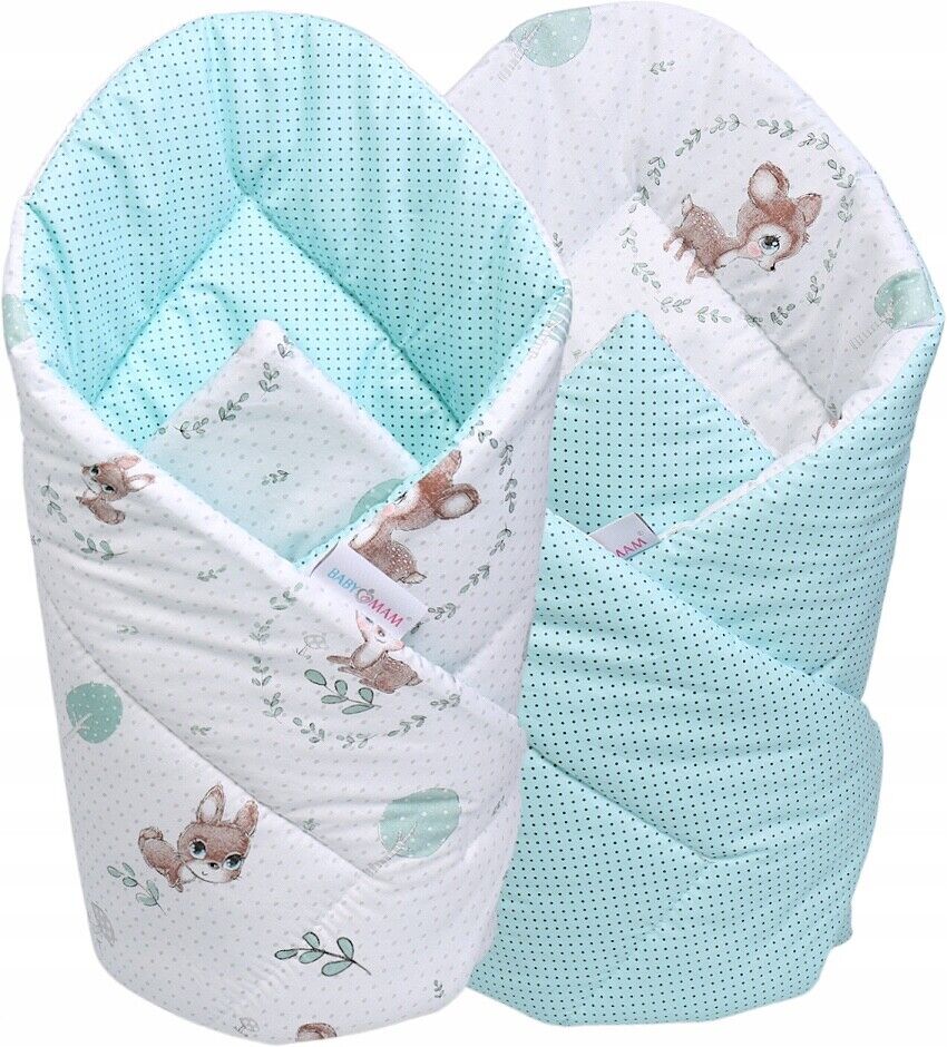 Baby Swaddle Wrap Newborn Bedding Blanket Sleeping Bag MINT/Fairy-tale forest