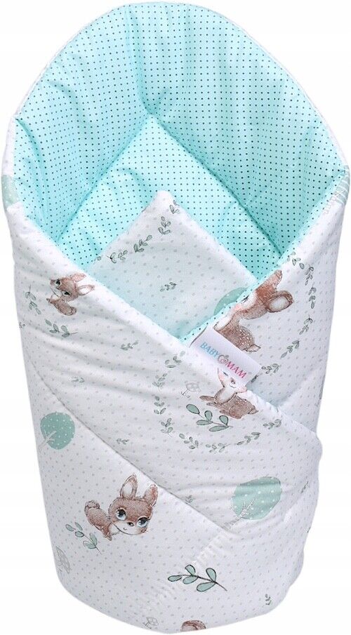 Baby Swaddle Wrap Newborn Bedding Blanket Sleeping Bag MINT/Fairy-tale forest